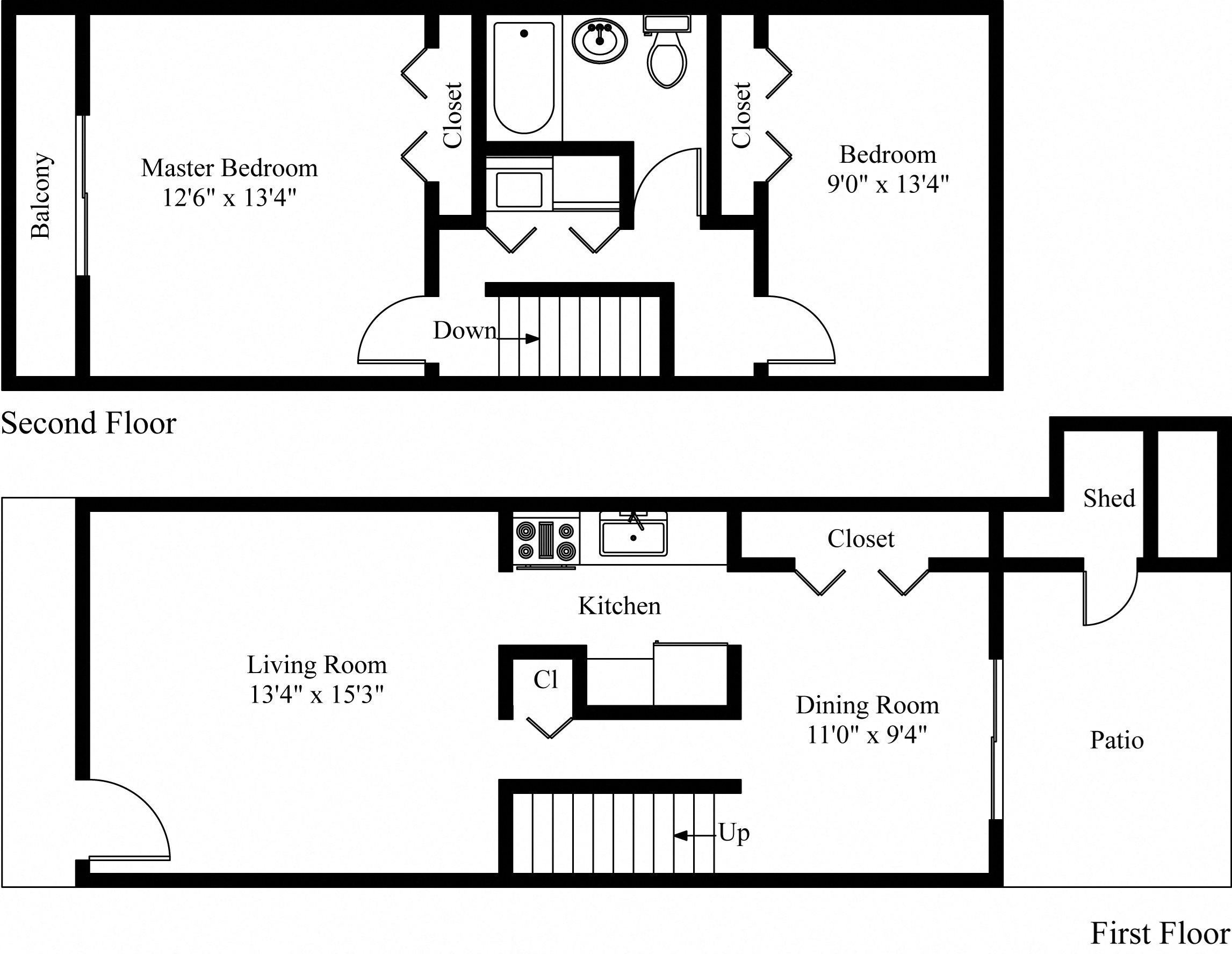 Mechanicsburg 2 Bedroom Apartment 2 Bed Apartment in Mechanicsburg, PA | Wesley Park Townhouses | Property Management, Inc.